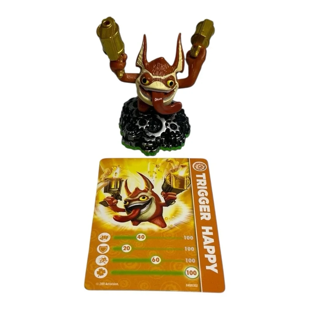 Skylanders Spyros Adventure Trigger Happy Flameslinger Gill Grunt Spyro Figures
